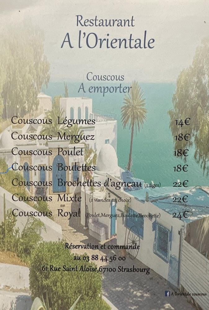 A l'Orientale Couscous - Menu Image 1